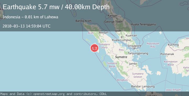 Map of NIAS REGION, INDONESIA