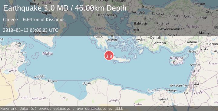 Map of CRETE, GREECE