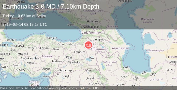 Map of EASTERN TURKEY
