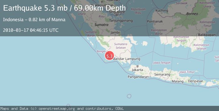 Map of SOUTHERN SUMATRA, INDONESIA