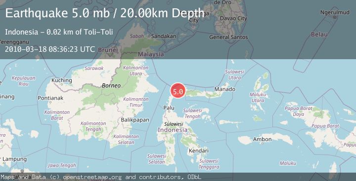 Map of MINAHASA, SULAWESI, INDONESIA