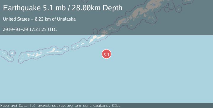 Map of SOUTH OF ALEUTIAN ISLANDS
