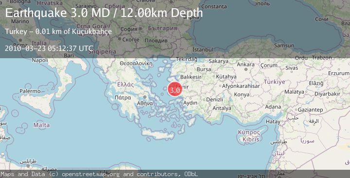 Map of NEAR THE COAST OF WESTERN TURKEY