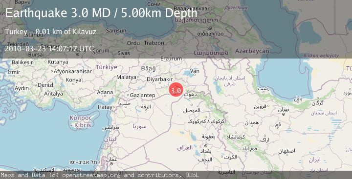 Map of EASTERN TURKEY