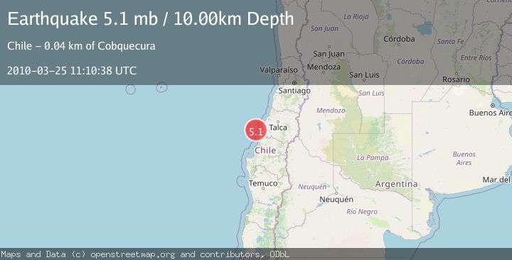 Map of OFFSHORE MAULE, CHILE
