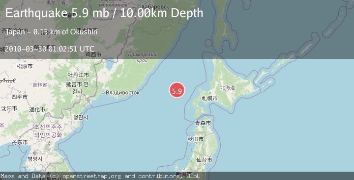 Map of EASTERN SEA OF JAPAN