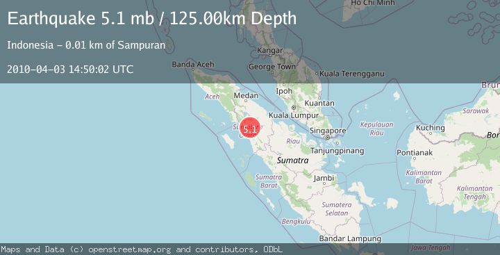 Map of NORTHERN SUMATRA, INDONESIA