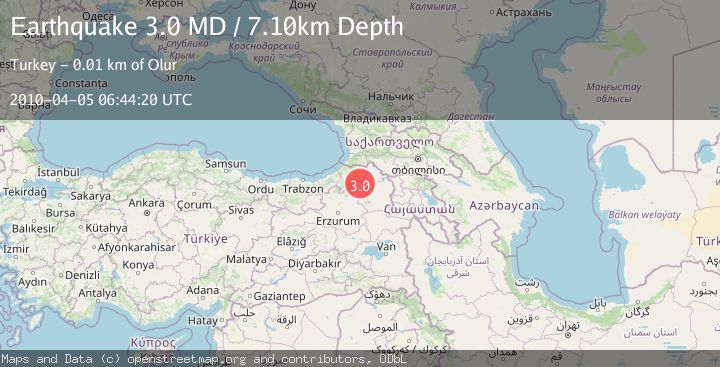 Map of EASTERN TURKEY