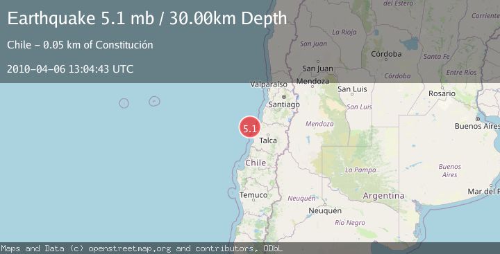 Map of OFFSHORE MAULE, CHILE