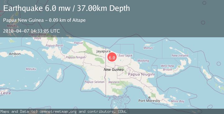 Map of NEW GUINEA, PAPUA NEW GUINEA