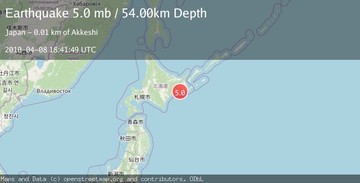 Map of HOKKAIDO, JAPAN REGION