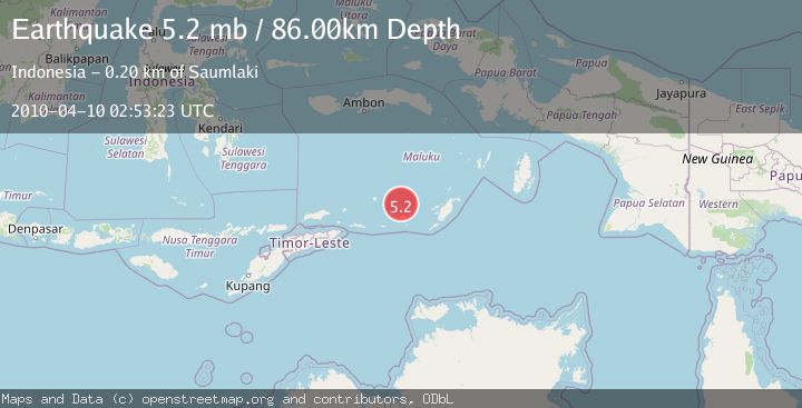 Map of KEPULAUAN BABAR, INDONESIA