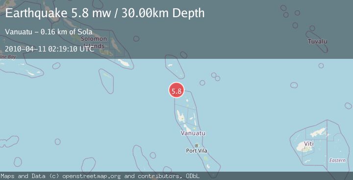 Map of SANTA CRUZ ISLANDS