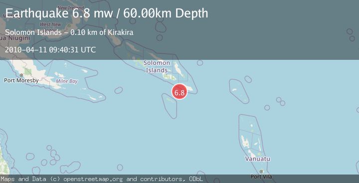 Map of SOLOMON ISLANDS