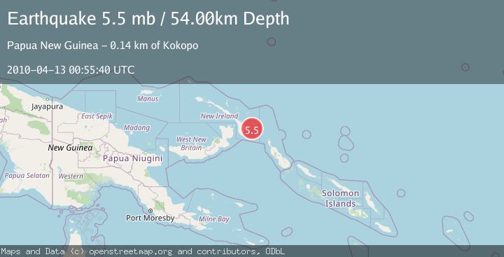 Map of NEW IRELAND REGION, P.N.G.