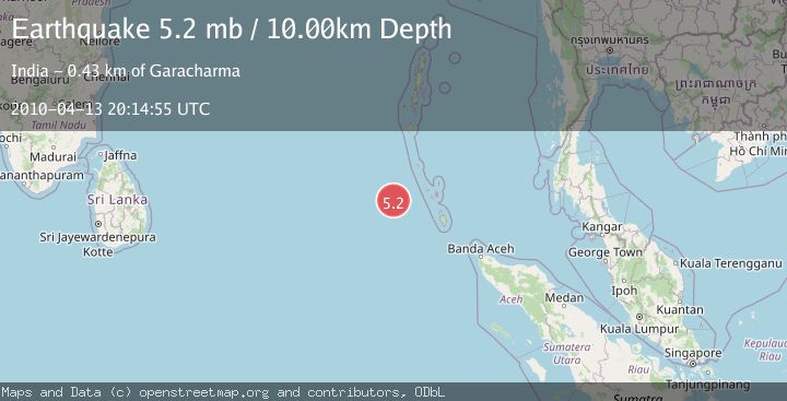 Map of NICOBAR ISLANDS, INDIA REGION
