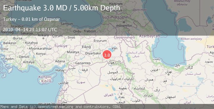 Map of EASTERN TURKEY