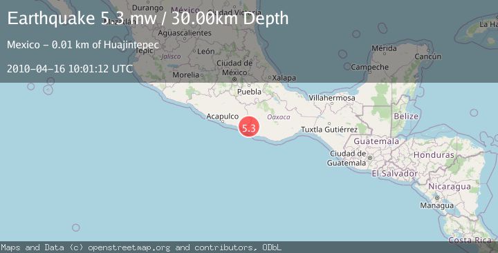 Map of OAXACA, MEXICO