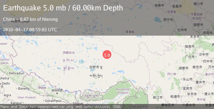 Map of XIZANG-QINGHAI BORDER REGION