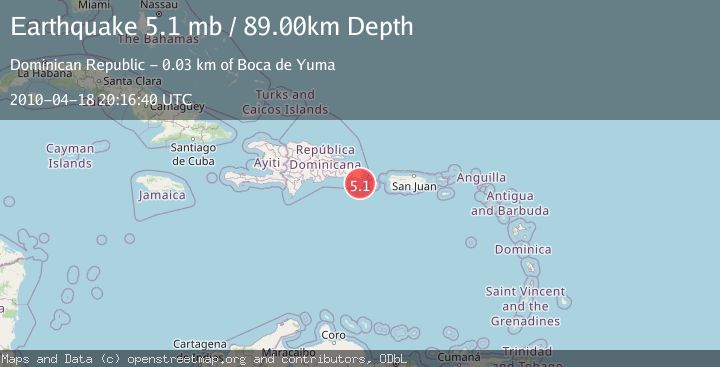 Map of MONA PASSAGE, DOMINICAN REPUBLIC