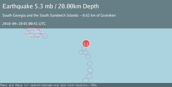 Map of SOUTH SANDWICH ISLANDS REGION