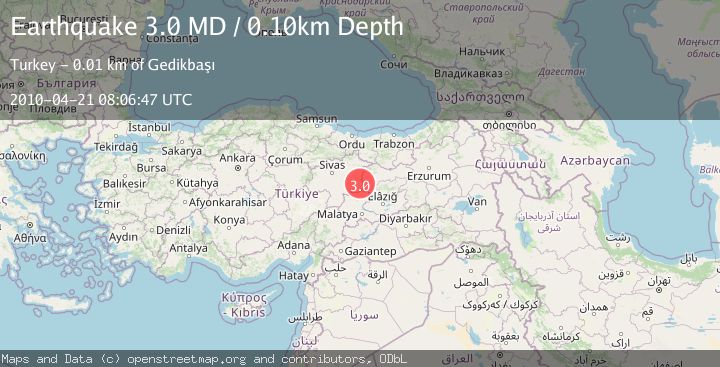 Map of EASTERN TURKEY