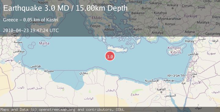 Map of CRETE, GREECE