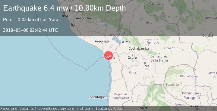 Map of OFFSHORE TARAPACA, CHILE