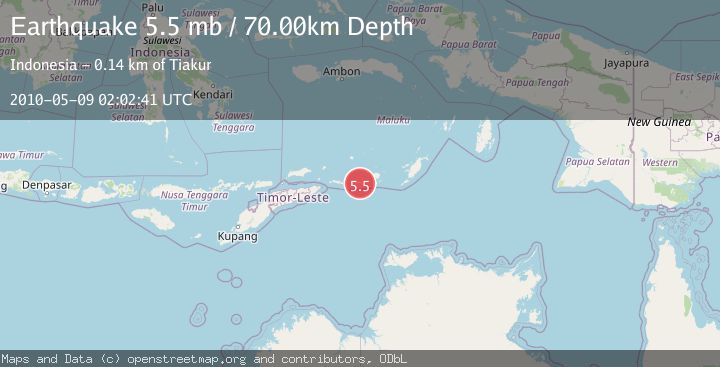 Map of KEPULAUAN BABAR, INDONESIA