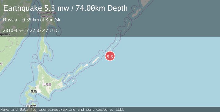 Map of KURIL ISLANDS