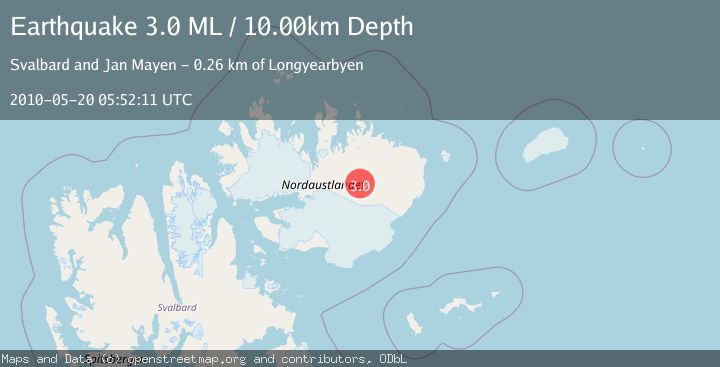 Map of SVALBARD REGION