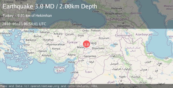 Map of EASTERN TURKEY