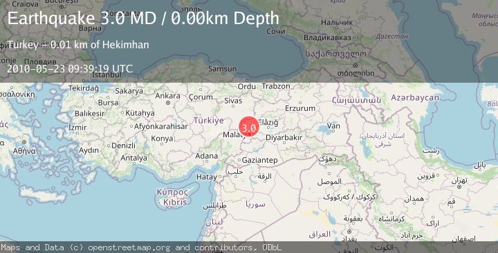 Map of EASTERN TURKEY