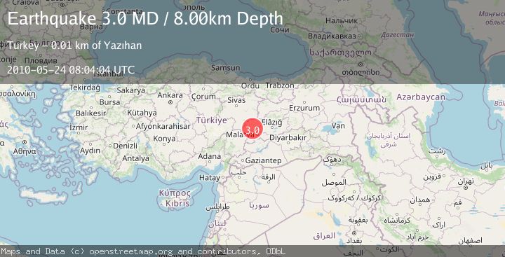 Map of EASTERN TURKEY