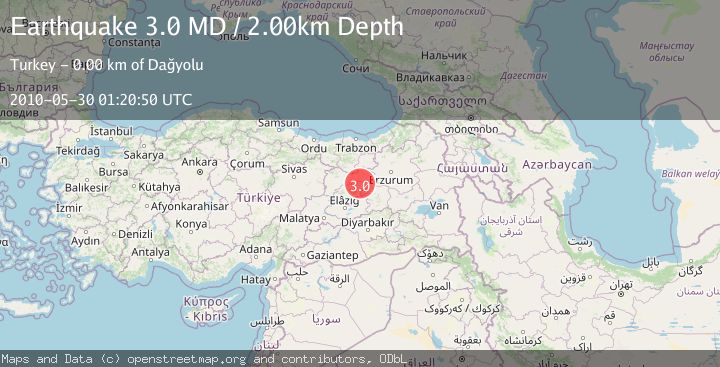 Map of EASTERN TURKEY