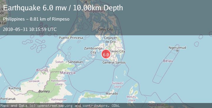 Map of MORO GULF, MINDANAO, PHILIPPINES