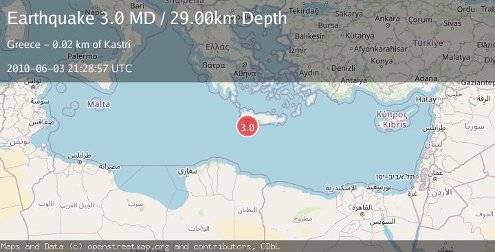 Map of CRETE, GREECE