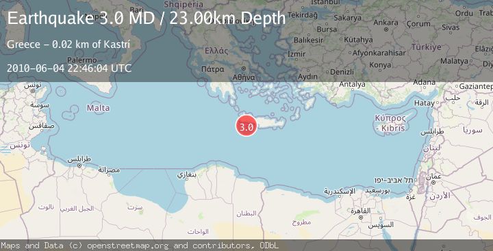 Map of CRETE, GREECE