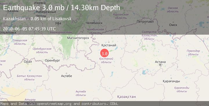 Map of WESTERN KAZAKHSTAN