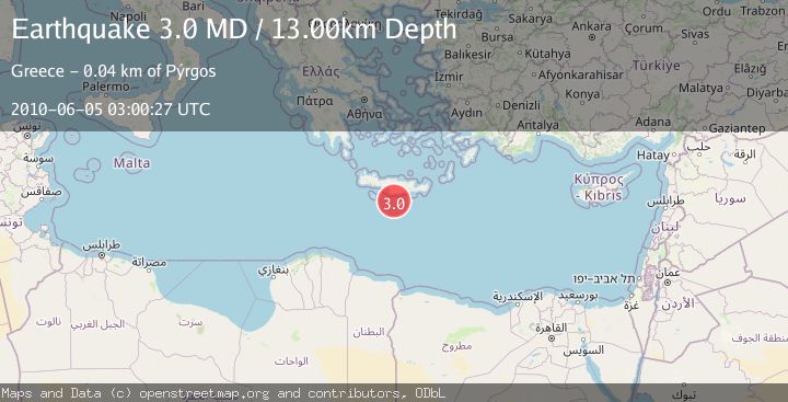 Map of CRETE, GREECE