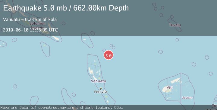 Map of SANTA CRUZ ISLANDS REGION