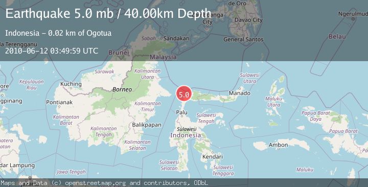 Map of MINAHASA, SULAWESI, INDONESIA