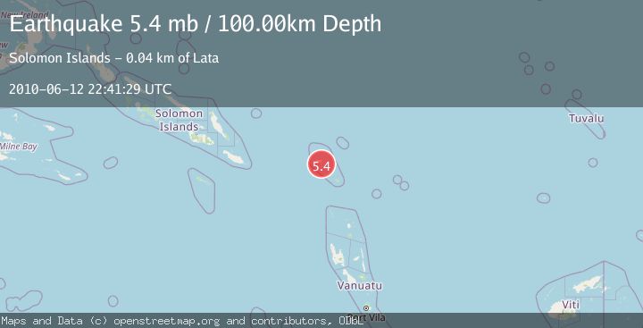 Map of SANTA CRUZ ISLANDS