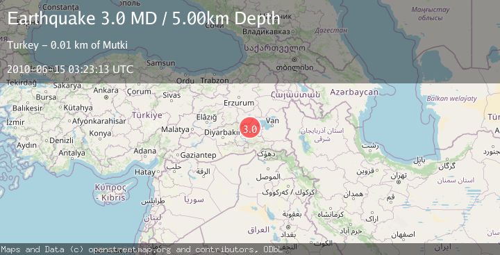 Map of EASTERN TURKEY