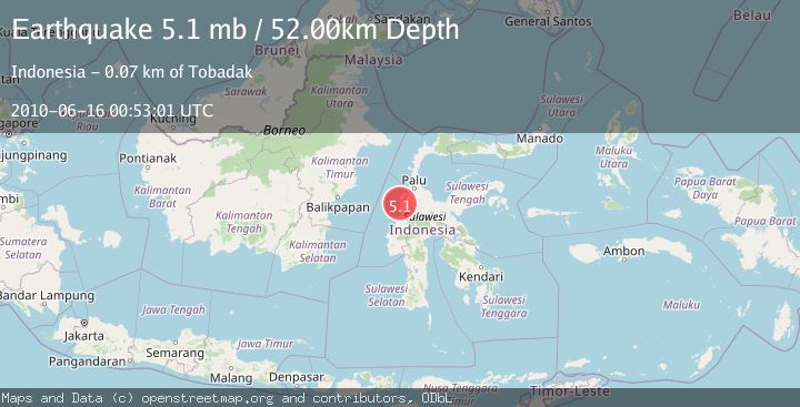 Map of SULAWESI, INDONESIA