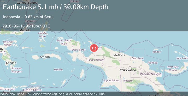 Map of BIAK REGION, INDONESIA