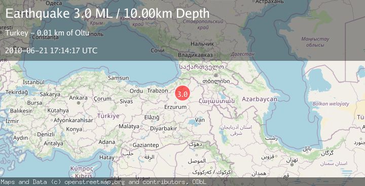 Map of EASTERN TURKEY