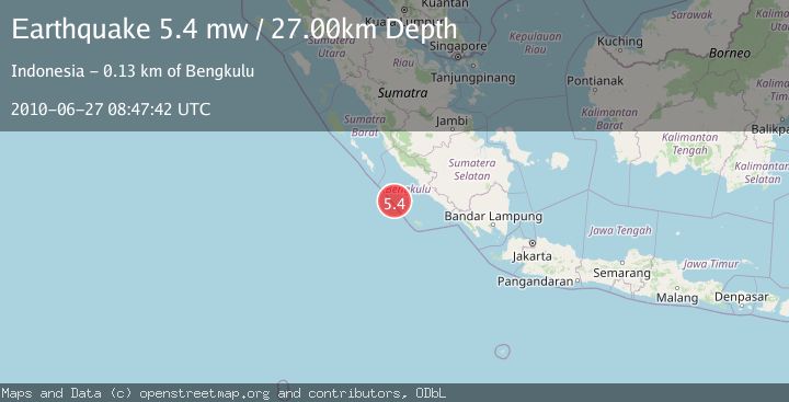 Map of SOUTHERN SUMATRA, INDONESIA