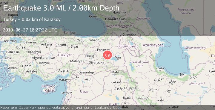 Map of EASTERN TURKEY