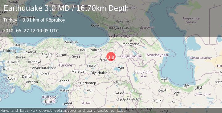 Map of EASTERN TURKEY
